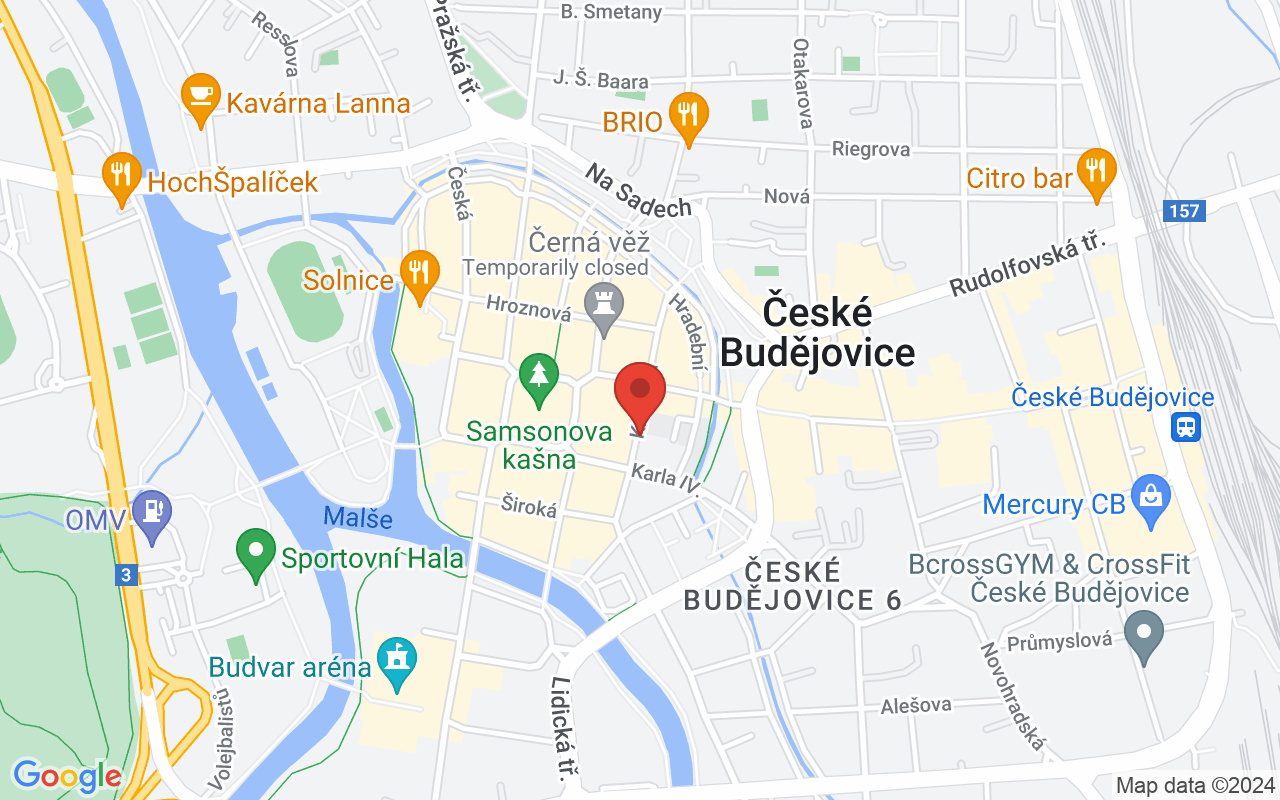 Map to Kněžská 411/6, České Budějovice, 37001