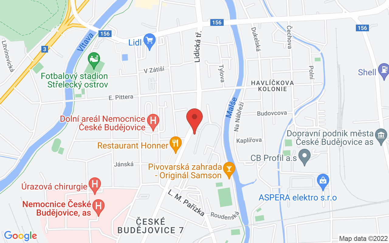 Map to Lidická 51, České Budějovice, 37001