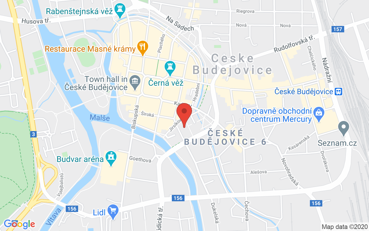 Map to Dukelská 1, České Budějovice, 37001