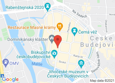 Map to náměstí Přemysla Otakara II 1, České Budějovice, 37001