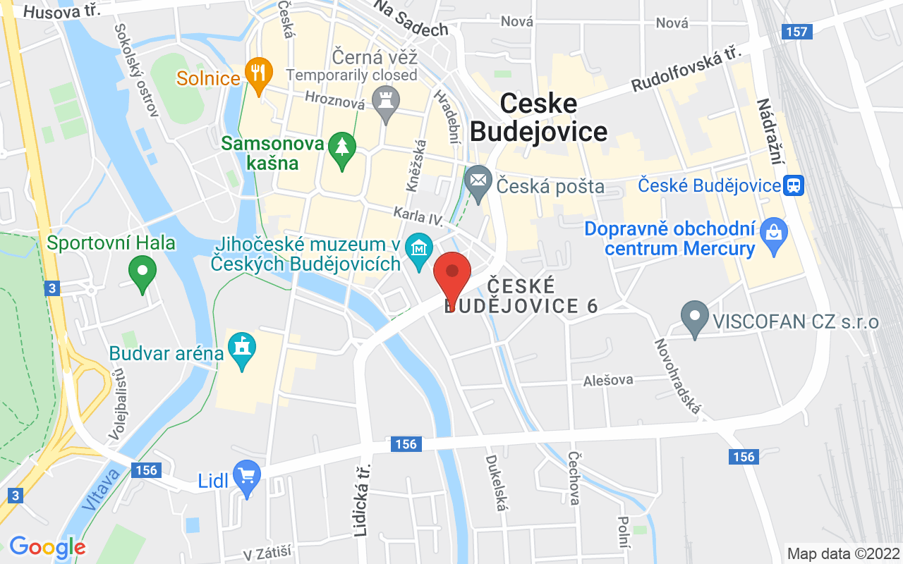 Map to Senovážné náměstí 2, České Budějovice, 37001