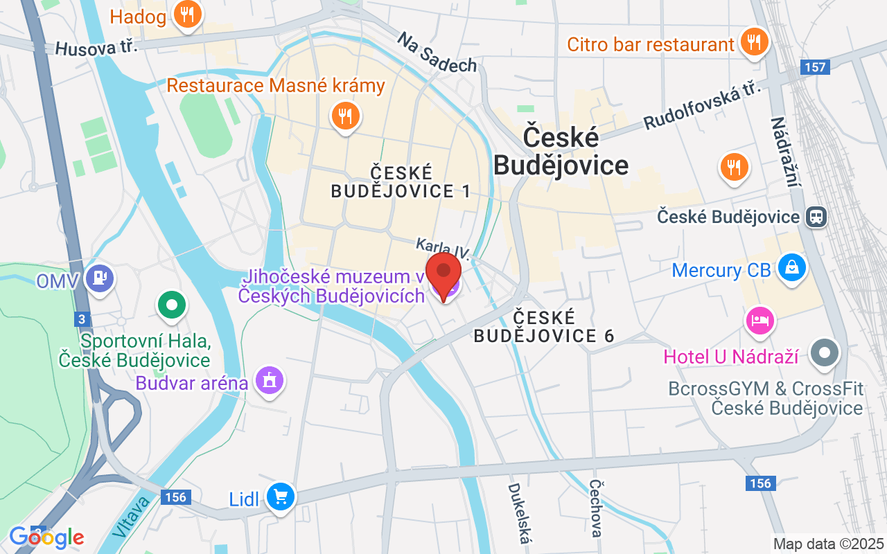 Map to Dukelská 1, České Budějovice, 370 51