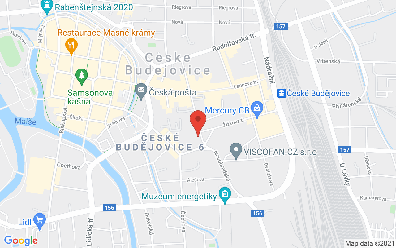 Map to Jeronýmova 6, České Budějovice, 37001