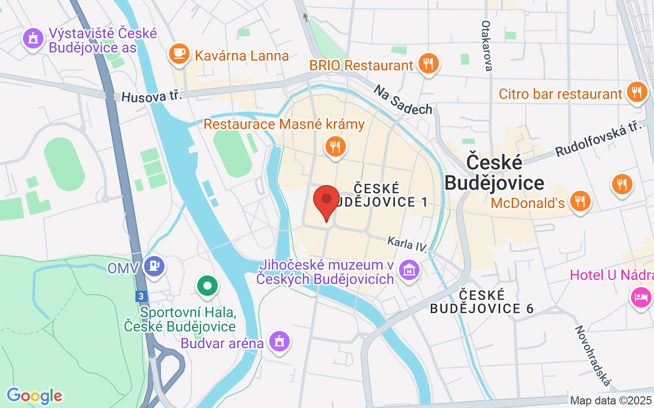 Map to historické centrum, České Budějovice, 37001