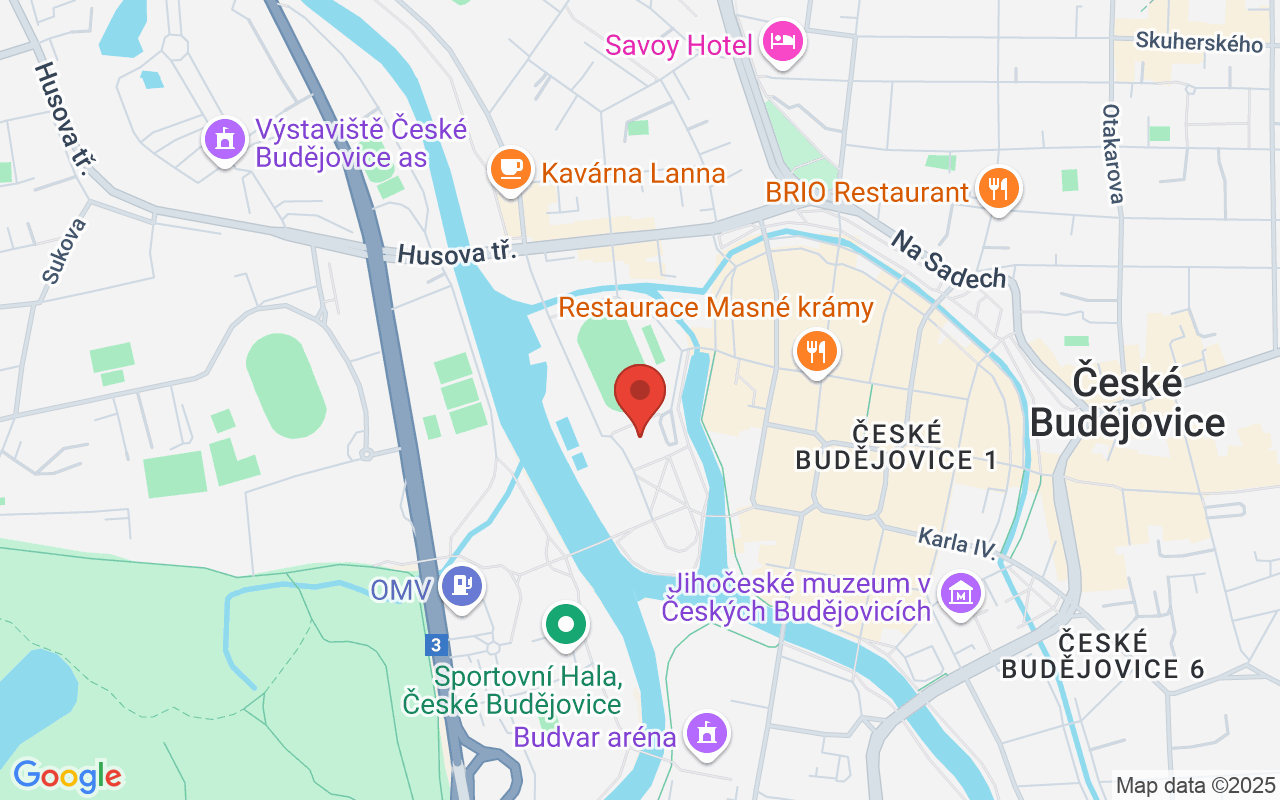 Map to Sokolský ostrov 1, České Budějovice, 37001