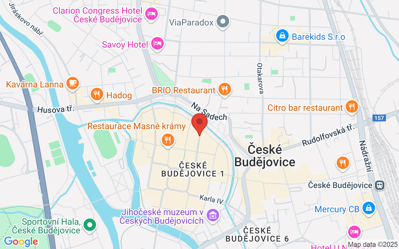 Map to U Černé věže, České Budějovice, 37001