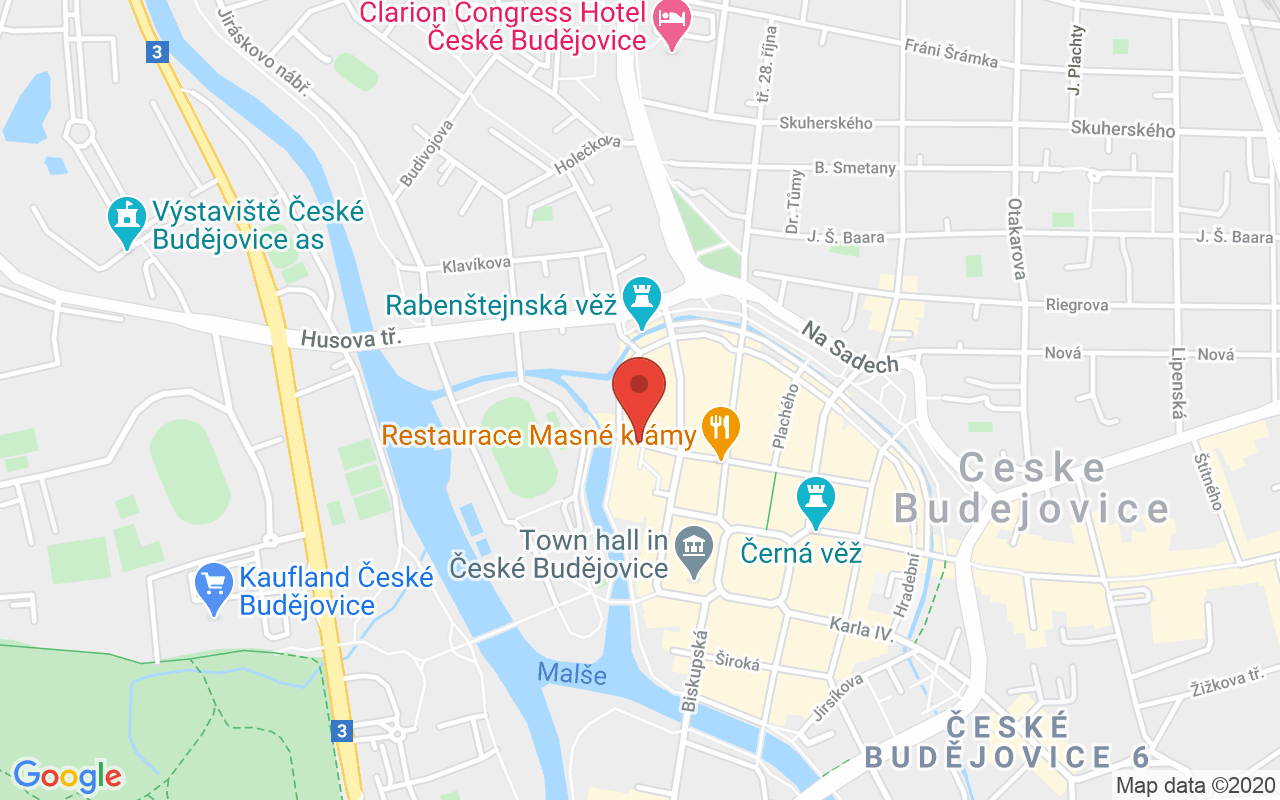Map to Piaristické náměstí a Panská ulice, České Budějovice, 37001