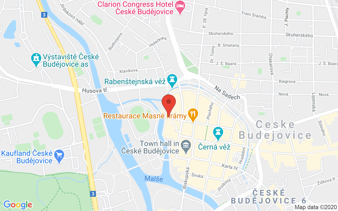 Map to Piaristické náměstí, České Budějovice, 37001