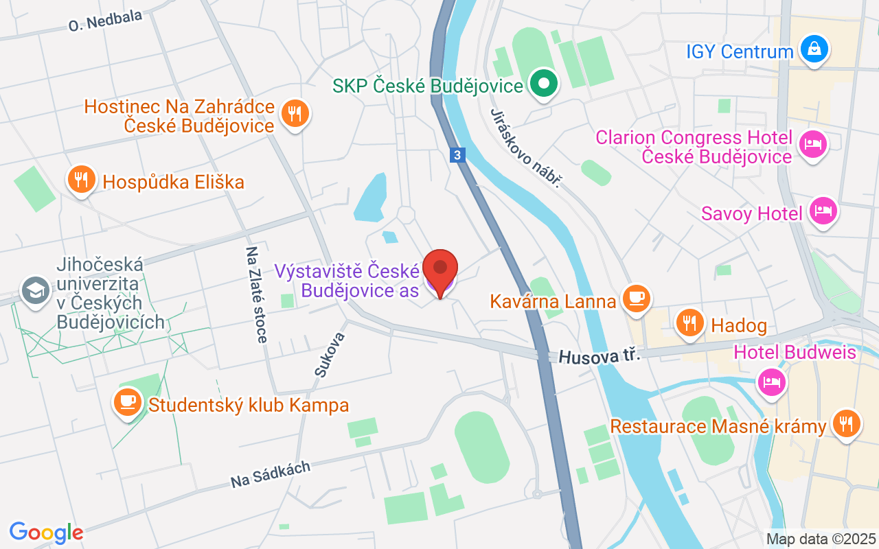 Map to Husova třída 523/30, České Budějovice, 370 05