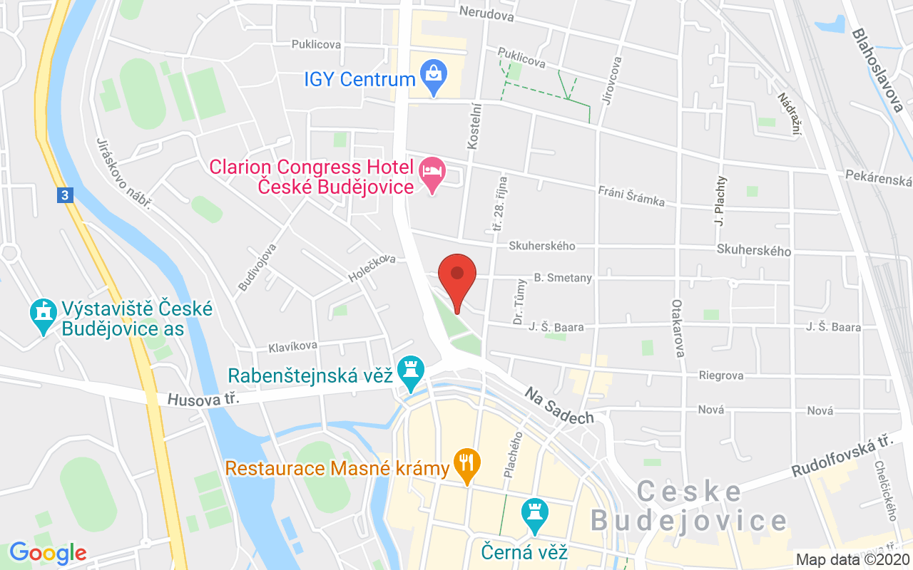 Map to Mariánské náměstí, České Budějovice, 37001