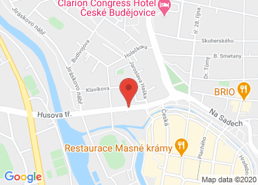 Map to Husova Třída, České Budějovice, 37001