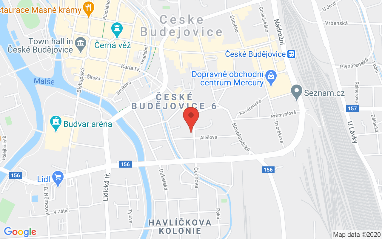 Map to Čechova 12, České Budějovice, 37001