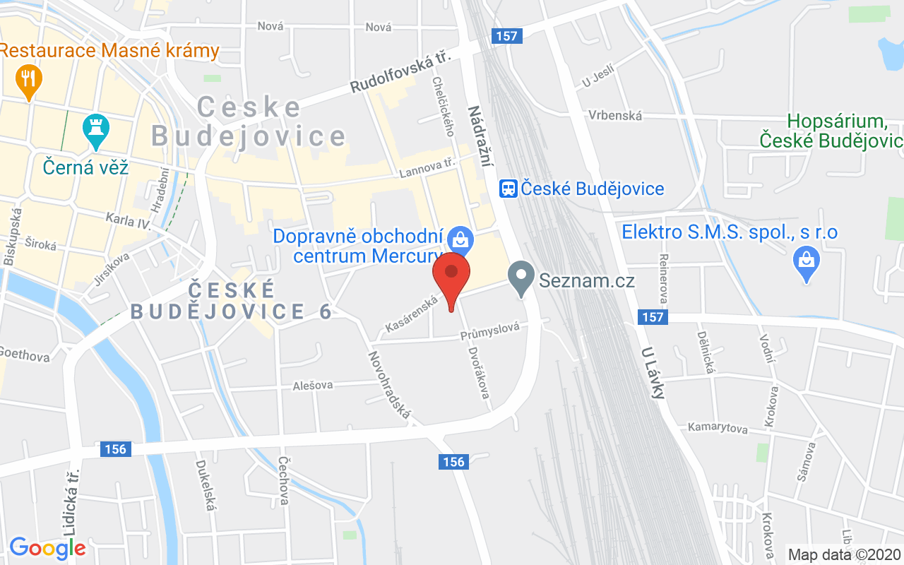 Map to Dvořákova 14, České Budějovice, 370 01