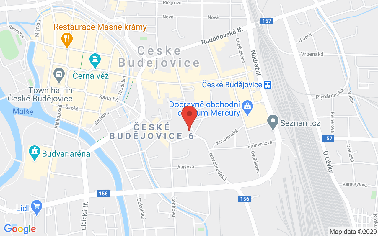 Map to Centrum města České Budějovice, České Budějovice, 37001