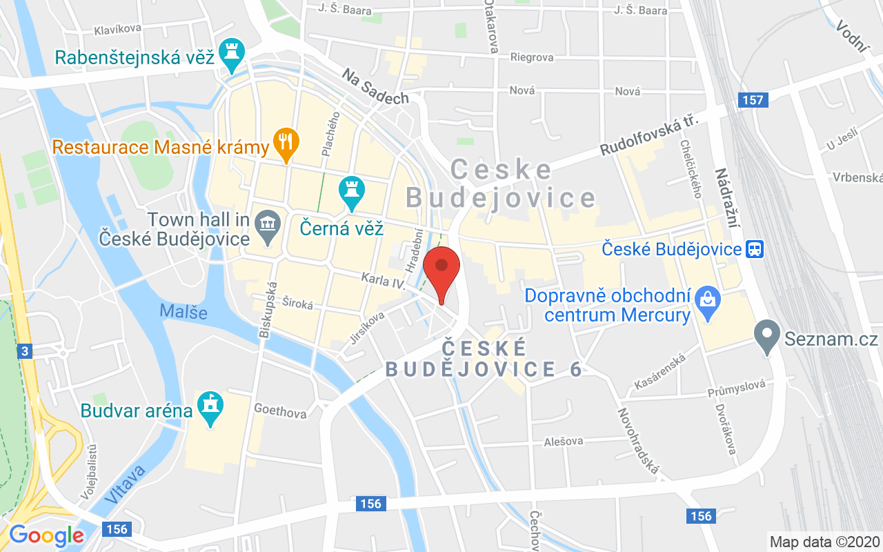 Map to Senovážné nám., České Budějovice, 370 01