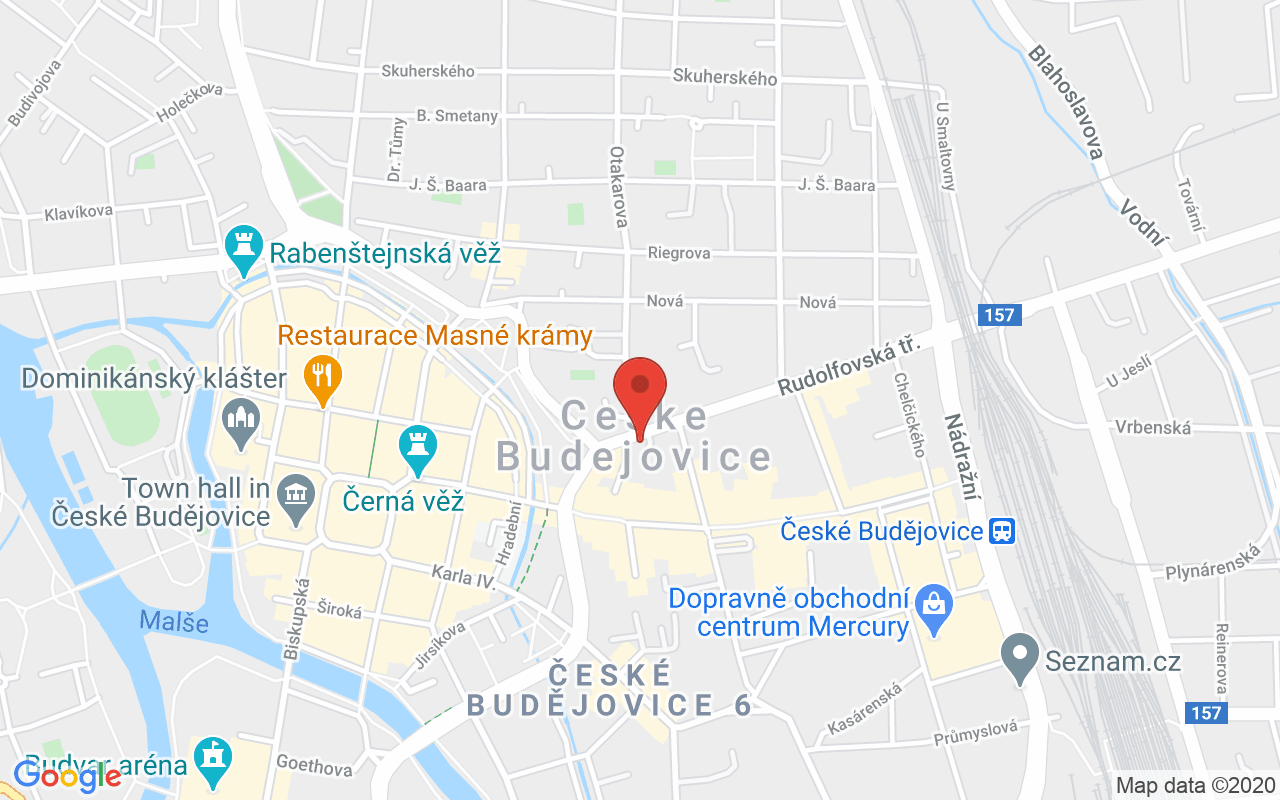 Map to Rudolfovská třída 10/6, České Budějovice, 37001