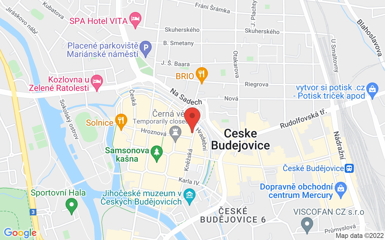 Map to Kněžská 327/25, České Budějovice, 37001