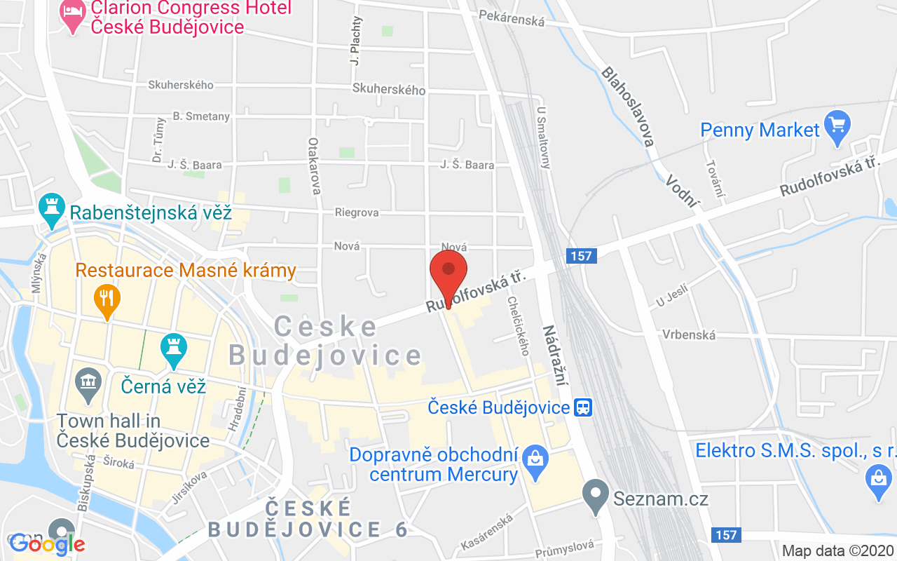 Map to Rudolfovská třída 34/24, České Budějovice, 37001
