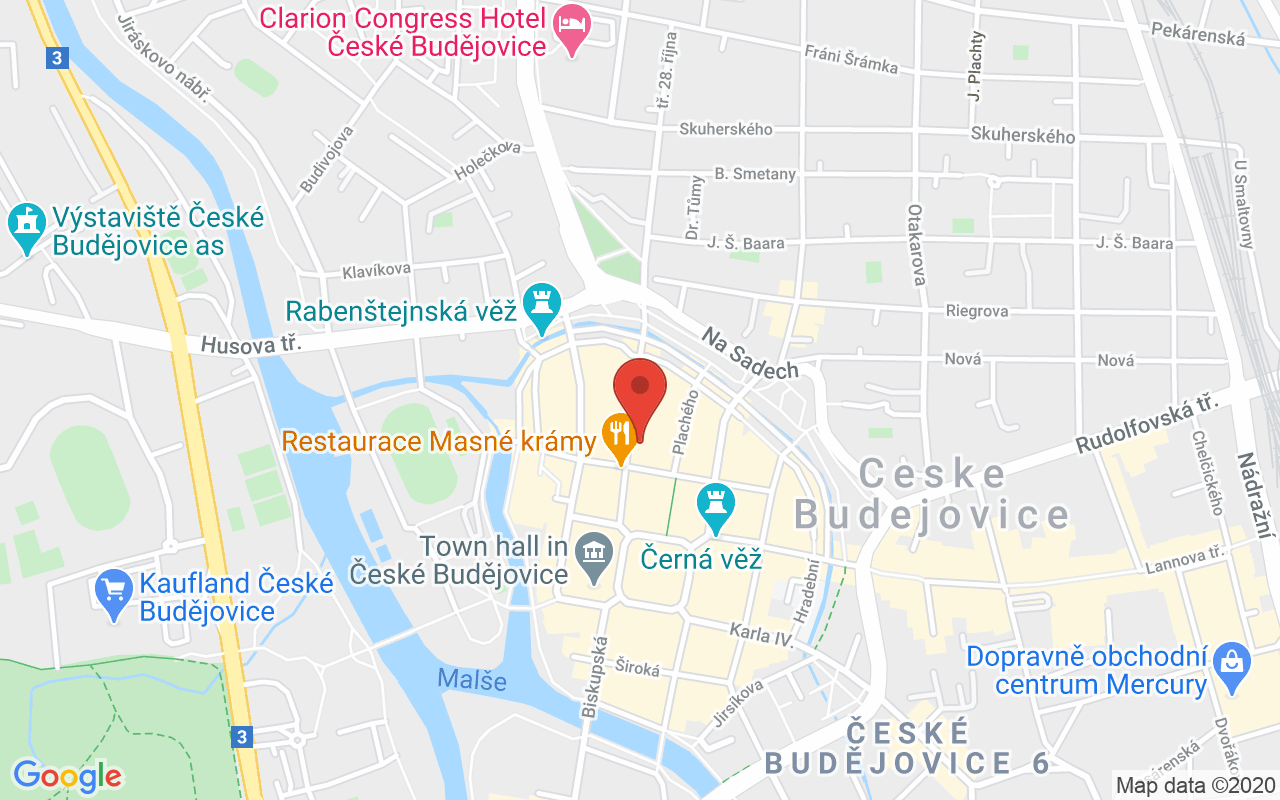 Map to Krajinská 252/18, České Budějovice, 37001