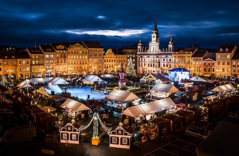 Advent market in České Budějovice